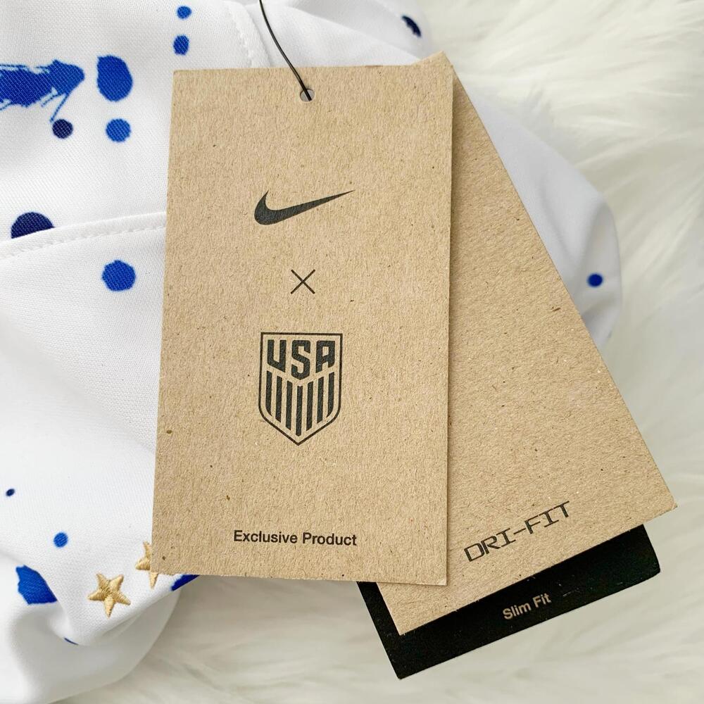 NWT Nike x USA Soccer Women's World Cup 2023 home Jersey blue splatter Slim L - Picture 8 of 9